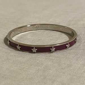 Coach Star Silver Plum Bangle Bracelet
